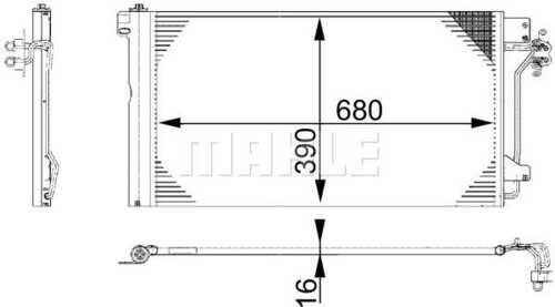 Радиатор кондиционера MAHLE/KNECHT AC672000S