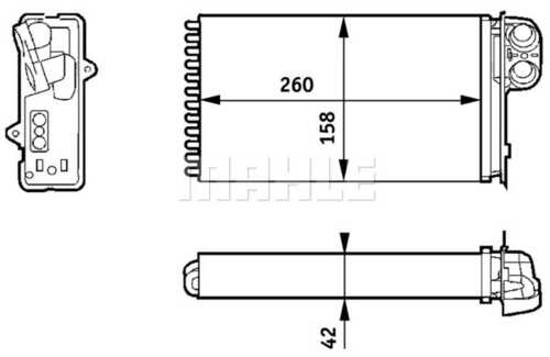 AH 162 000S Mahle/Knecht Радиатор отопителя