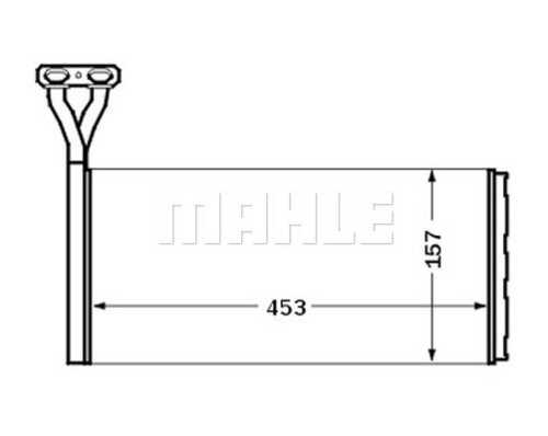 Ah 46 000s радиатор отопителя aluminium/aluminium 453 x 157 x 32 MAHLE/KNECHT AH 46 000S