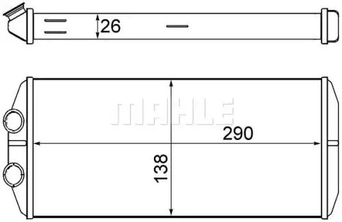 AH15000S Mahle/Knecht радиатор отопителя салона