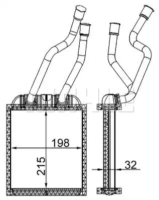 AH180000S MAHLE/KNECHT радиатор отопителя салона