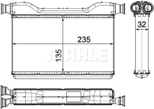 Радиатор отопителя MAHLE/KNECHT AH189000P