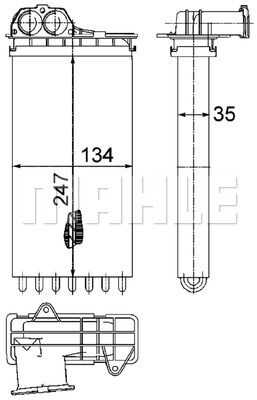 AH194000P Mahle/Knecht Радиатор отопителя