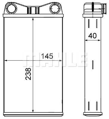 AH7000S Mahle/Knecht радиатор отопителя салона