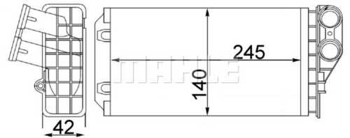 радиатор отопителя салона MAHLE/KNECHT AH82000S