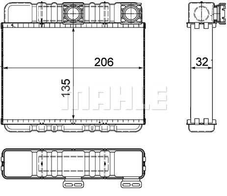 AH87000P Mahle/Knecht Радиатор отопителя