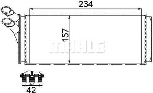 Радиатор отопителя MAHLE/KNECHT AH93000P