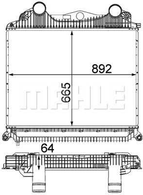 Интеркулер MAHLE/KNECHT CI 123 000P
