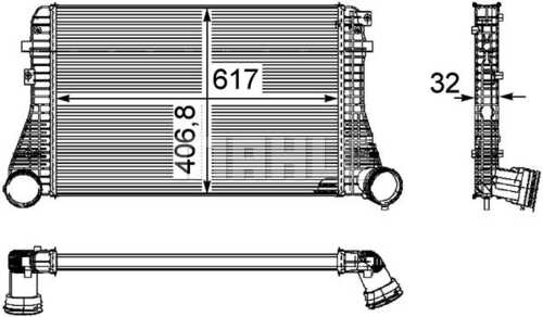 Интеркулер MAHLE/KNECHT CI161000P