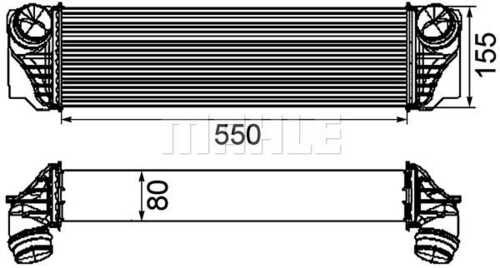 Интеркулер MAHLE/KNECHT CI184000P