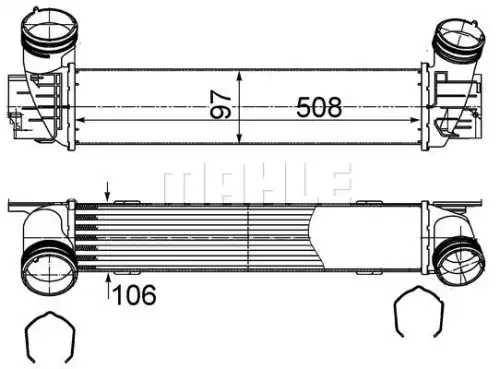 Интеркулер MAHLE/KNECHT CI491000S