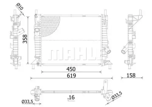 Радиатор охлаждения MAHLE/KNECHT CR1352000S