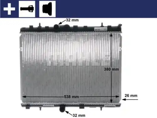 CR5000S MAHLE/KNECHT радиатор охлаждения