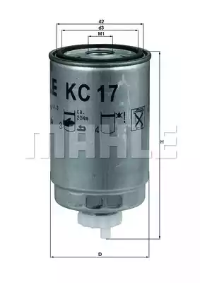 KC17D Mahle/Knecht Фильтр топливный