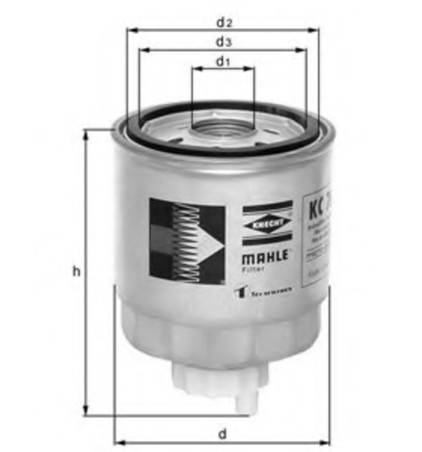 KC189 Mahle/Knecht Фильтр топливный KC 189 S0044