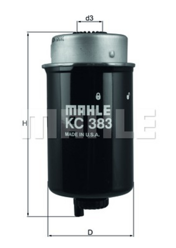 Фильтр топливный KC 383 Z0044 MAHLE/KNECHT KC383