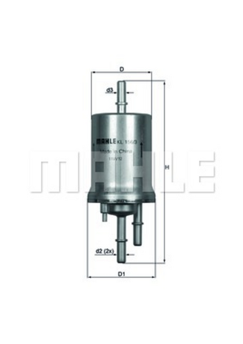 KL156/3 Mahle/Knecht Топливный фильтр