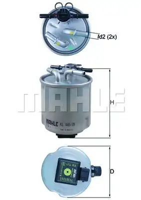 KL440/39 Mahle/Knecht Фильтр топливный