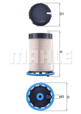 Фото 1 KX592 MAHLE/KNECHT Fuel filter element