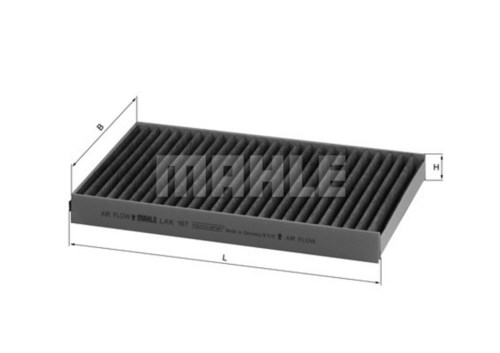 LAK 197 Mahle/Knecht Фильтр салонный угольный