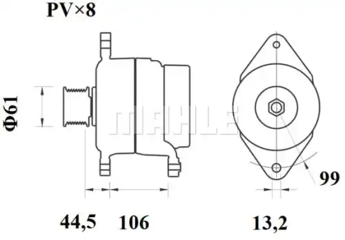 Генератор MAHLE/KNECHT MG800
