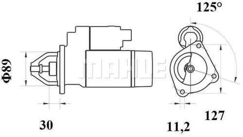 Стартер daf MAHLE/KNECHT MS 766