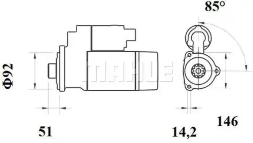Стартер MAHLE/KNECHT MS754