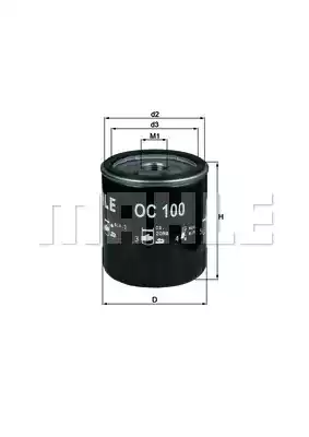 Фильтр масляный MAHLE/KNECHT OC100