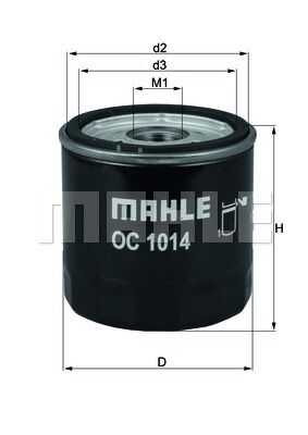 OC1014 Mahle/Knecht Фильтр масляный OC 1014 S0044