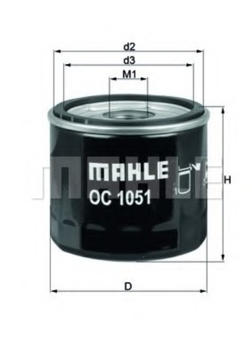 OC1051 Mahle/Knecht Фильтр масляный