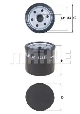 OC1253 Mahle/Knecht Фильтр масляный