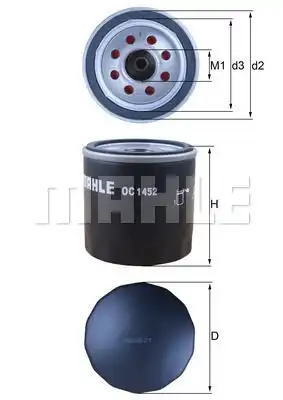 Фильтр масляный MAHLE/KNECHT OC1452