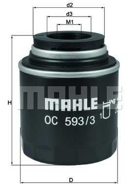 Масляный фильтр Mahle/Knecht OC593/3