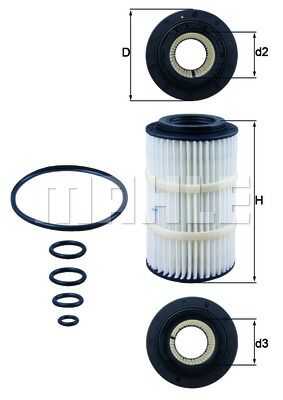 OX345/7D Mahle/Knecht Масляный фильтр