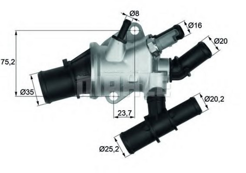 Ti 155 88 термостат MAHLE/KNECHT TI 155 88