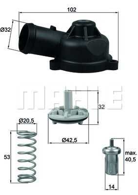 TI 244 83D Mahle/Knecht Термостат