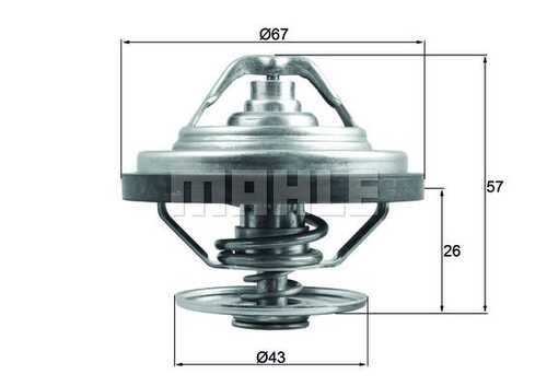 Термостат 83 град. man d 2066/2676 (51.06402.0111) mahle MAHLE/KNECHT TX 158 83