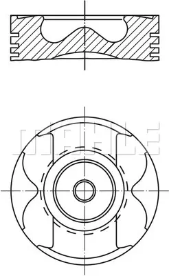 Поршень двигателя MAHLE/KNECHT 0045600