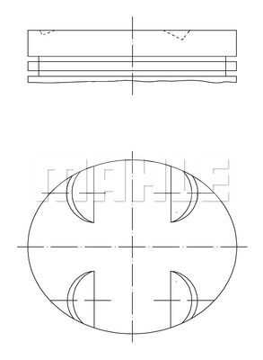 Фото 1 0052400 MAHLE/KNECHT Поршень двигателя