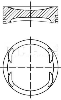 Поршень двигателя MAHLE/KNECHT 0157600