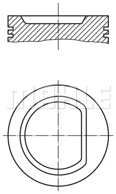 Поршень двигателя MAHLE/KNECHT 0303200