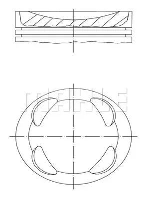 Поршень двигателя MAHLE/KNECHT 081PI00104000