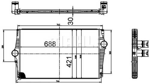 Интеркулер MAHLE/KNECHT CI520000S