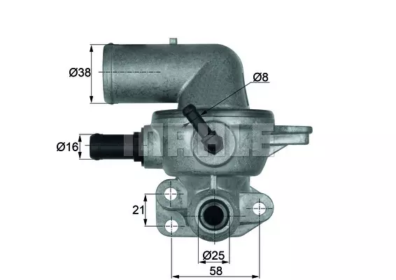 Термостат, охлаждающая жидкость MAHLE/KNECHT TI13388D