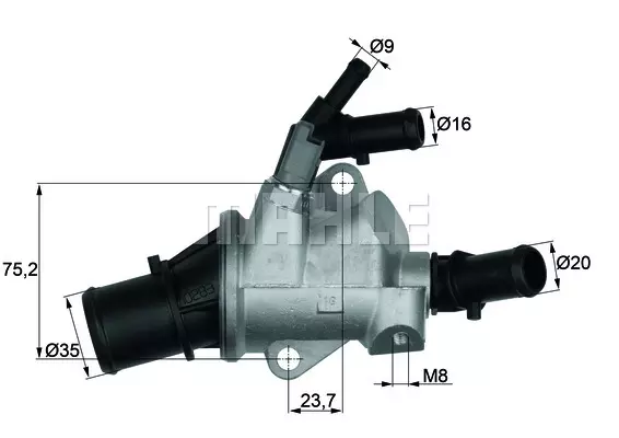 Термостат, охлаждающая жидкость MAHLE/KNECHT TI14888