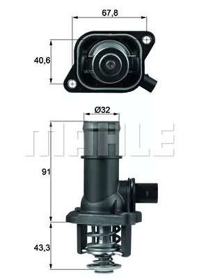 Термостат MAHLE/KNECHT TI16105