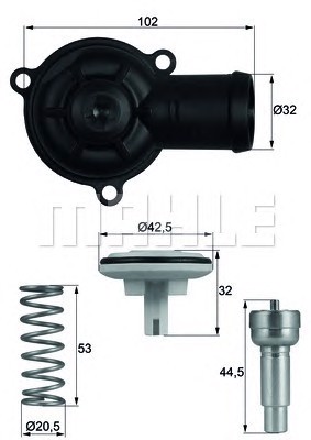 Термостат MAHLE/KNECHT TI22087D