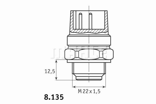 Датчик включения вентилятора MAHLE/KNECHT TSW11