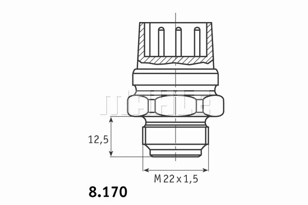 Датчик включения вентилятора MAHLE/KNECHT TSW32