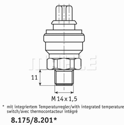 Датчик включения вентилятора MAHLE/KNECHT TSW 47